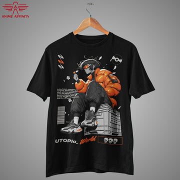 Utopia World Explorer Tee – Futuristic Cityscape Graphic Shirt