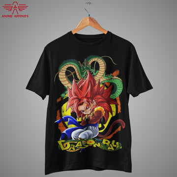 Dragon Ball Z Gogeta and Shenron Power Fusion T-Shirt – Vivid Full-Color Print