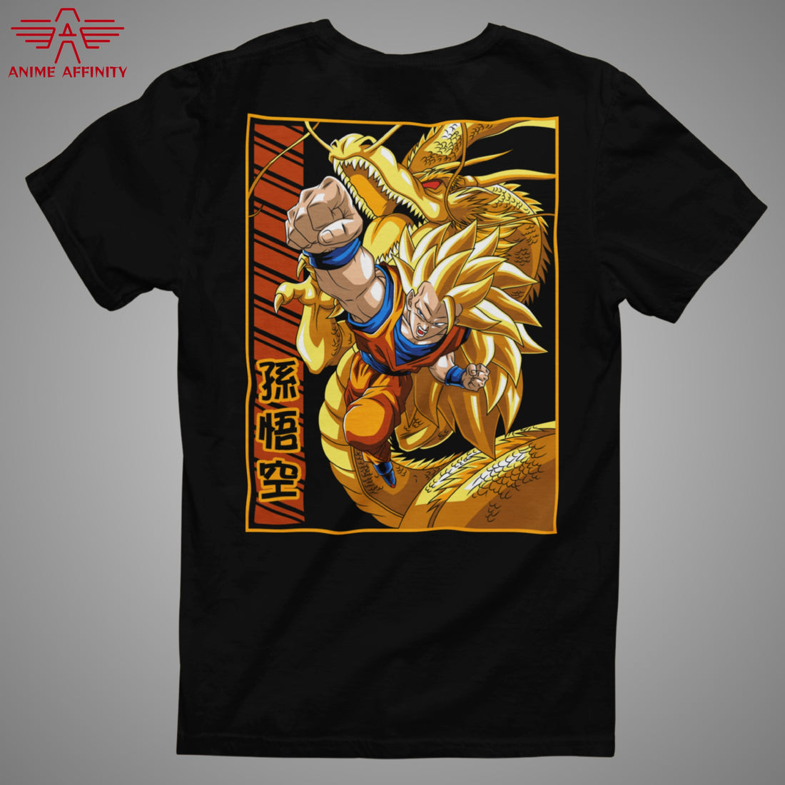 Super Saiyan 3 Goku T-Shirt | Dragon Ball Anime Graphic Tee | Shenron Design